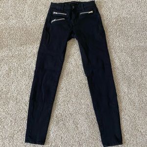 J Brand zoey zip skinny jeans black size 25